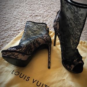 LV lace booties.  Rare shoe - Purchased in Paris!